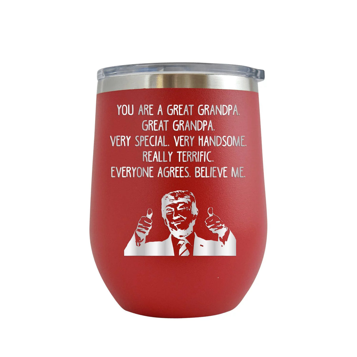 Engraved 12 oz Red Wine Cup O123
