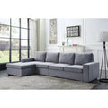 Light Gray Reversible Modular Sectional Sofa Chaise C63897