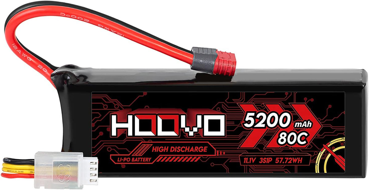 3S 11.1V 80C 5200mAh LiPo Battery with Deans T Plug 2 Packs D200