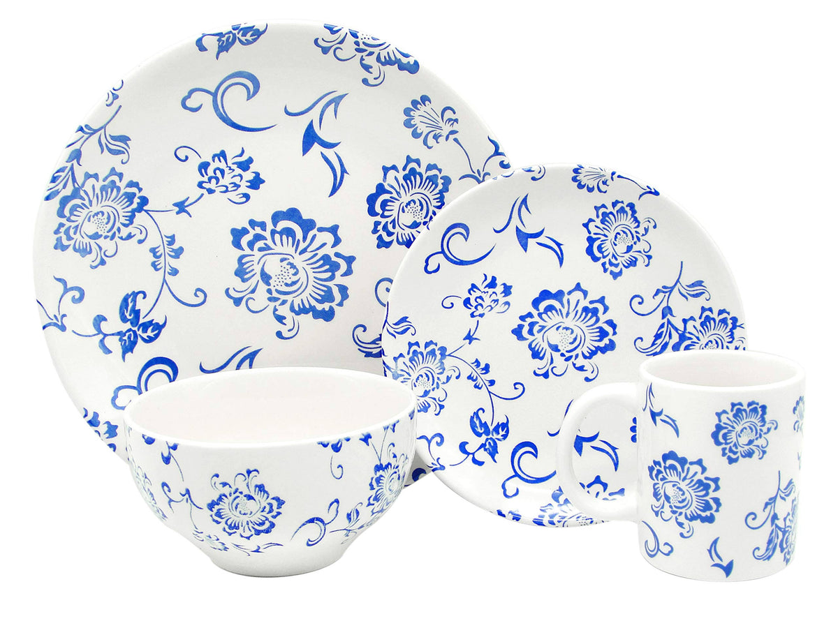 Porcelain 16-Piece Dinnerware Set Service for 4 B7082