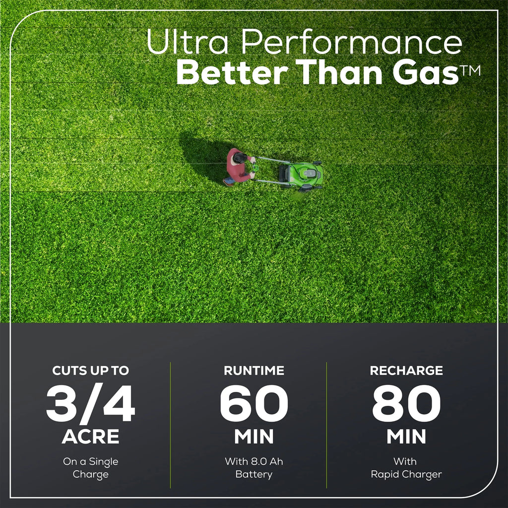 60V 21 Self Propelled Lawn Mower with 8.0 Ah Battery & Rapid Charger Z9252