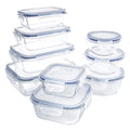 9 Pack Glass Food Storage Containers with Lids Z511771
