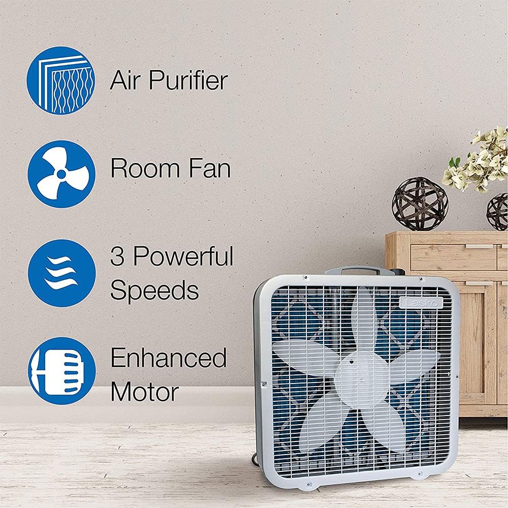 2-in-1 20-inch Box Fan and Air Purifier with MERV10 Filter P7111