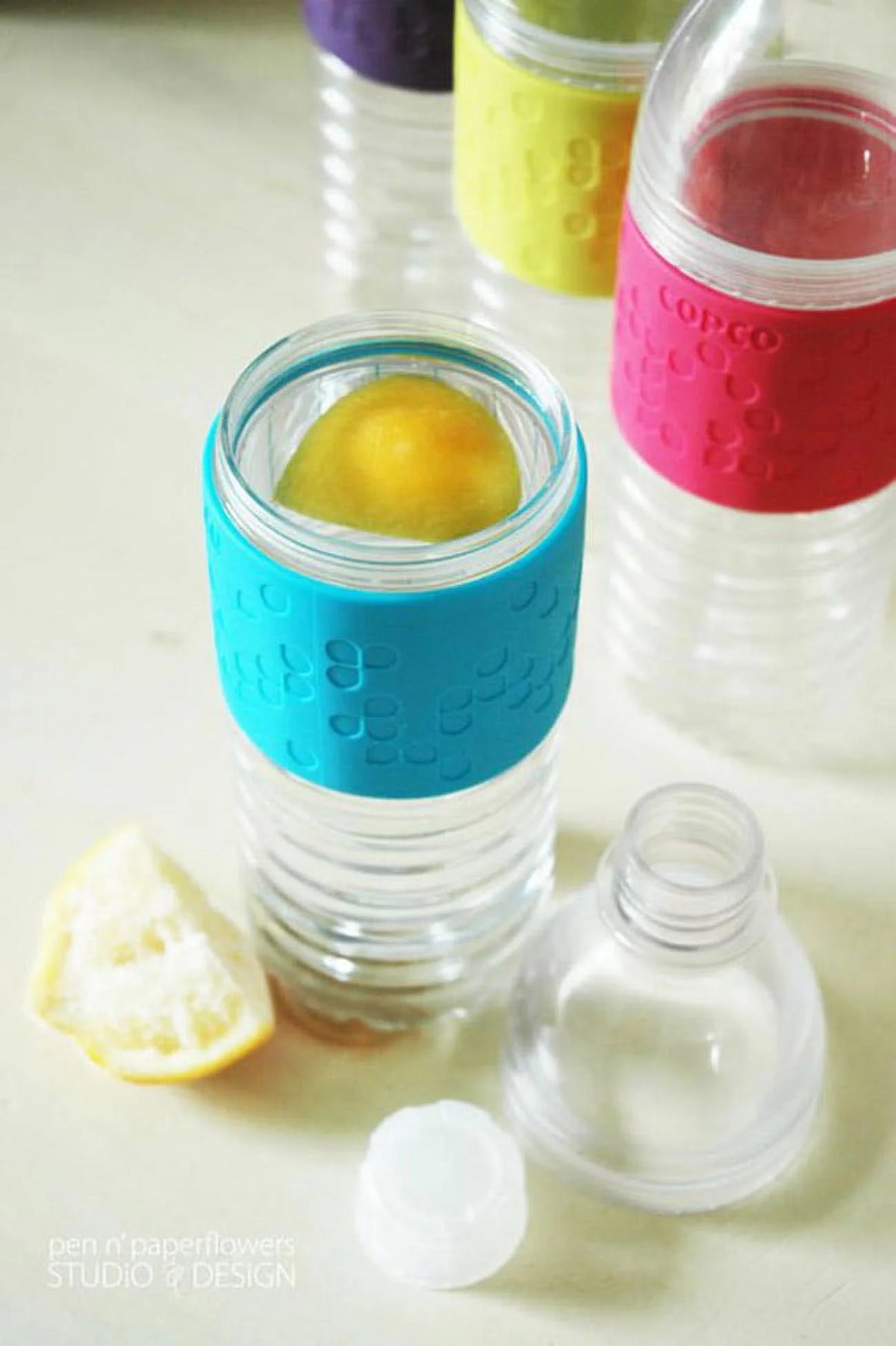 Blue 16.9 Oz Reusable Plastic Water Bottle Pack Of 2 Q891