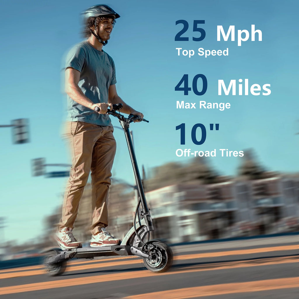 Electric Scooter with 25 Miles Range, 19 MPH, 500W, 10 inch Wheels I589