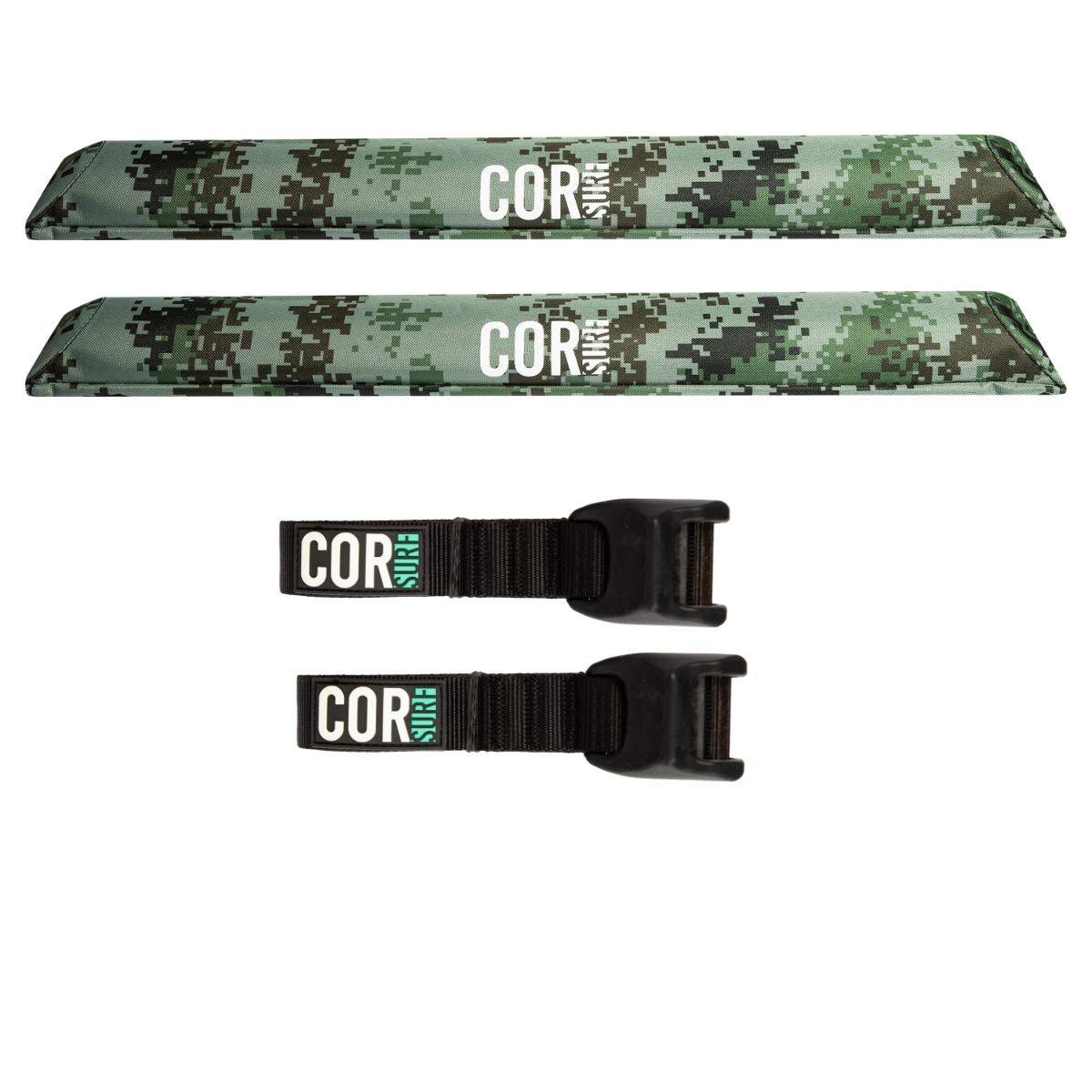 Car Rack Pad and Silicone Tie Down Strap Combo Pack F399
