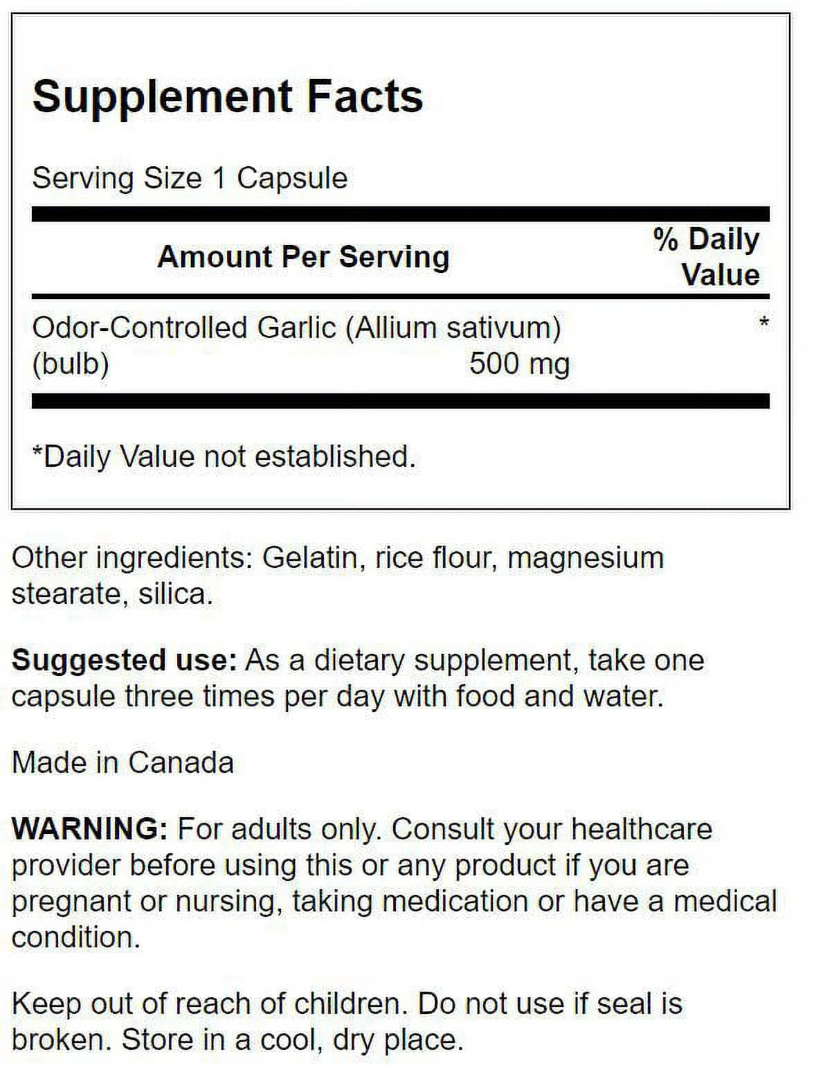 Garlic 500 mg 200 Capsules G378839
