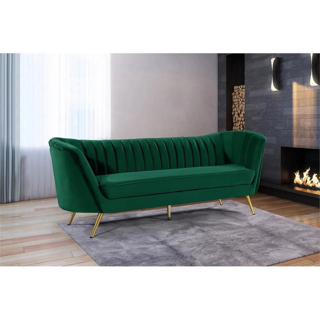 Green Velvet Sofa C12364