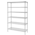 6-Tier Steel Wire Shelving Unit Chrome V6302