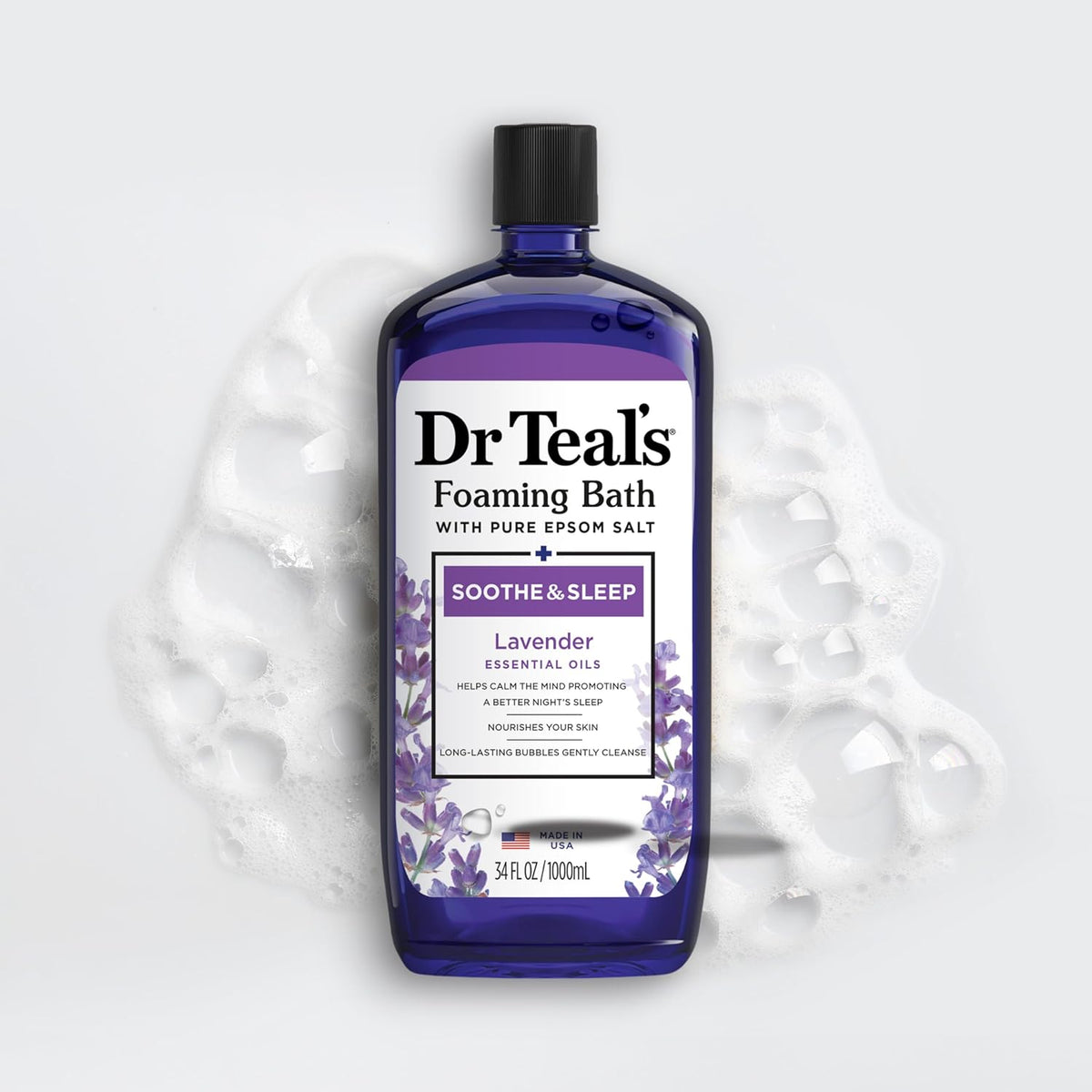 Lavender Epsom Salt Soaking Solution and Foaming Bath Combo Pack N738