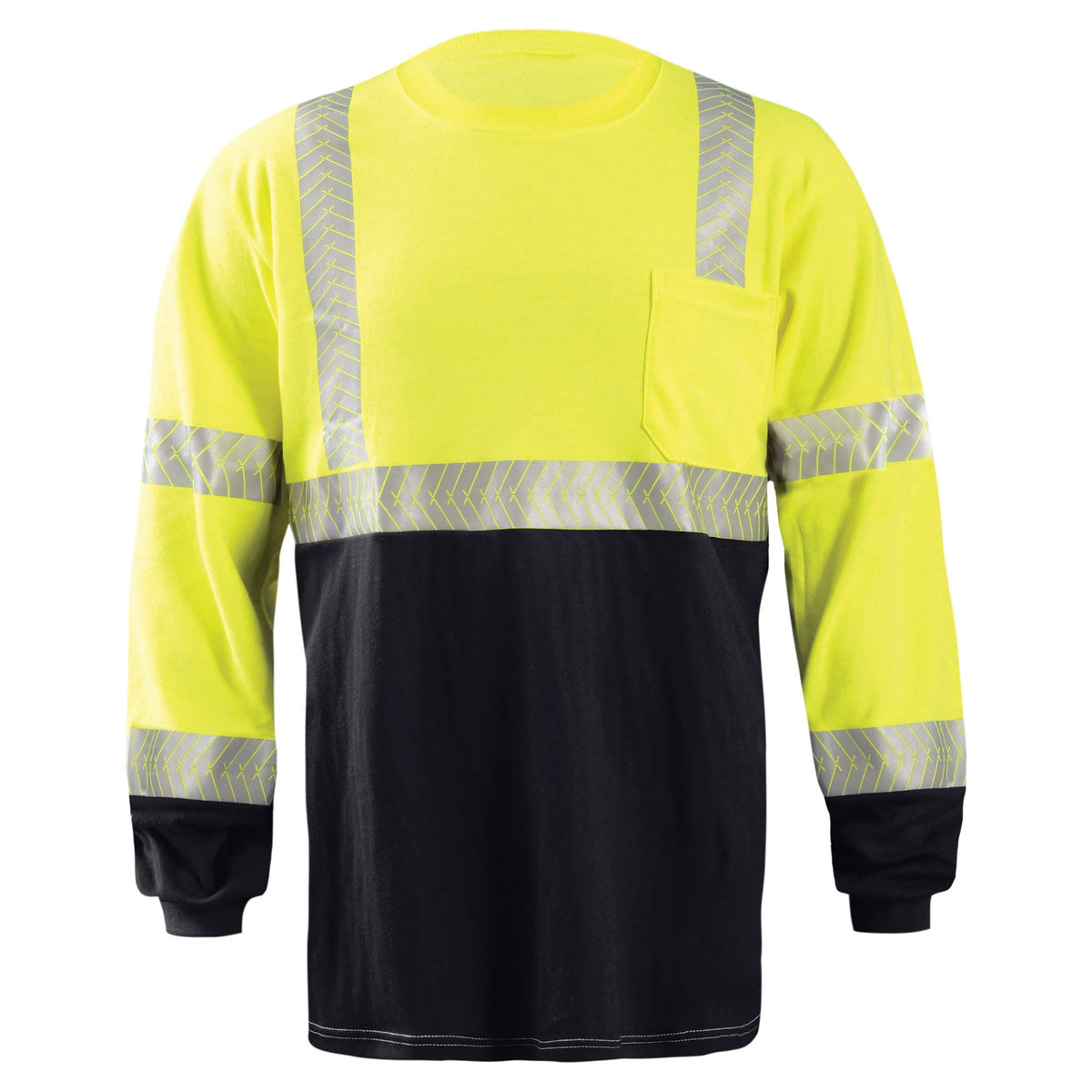 Flame Resistant Long Sleeve Reflective Tape T-Shirt Q86068