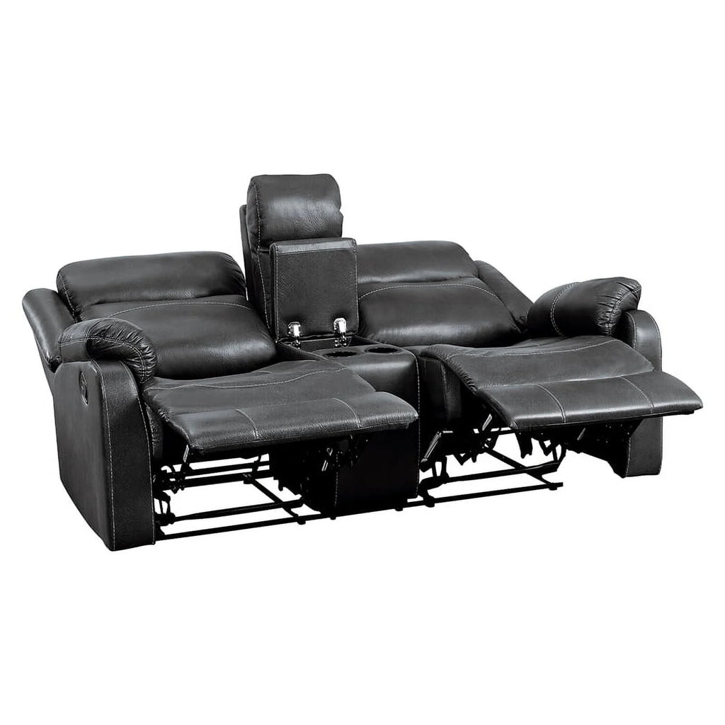 Dark Gray Microfiber 2-Piece Reclining Sofa Set M188575