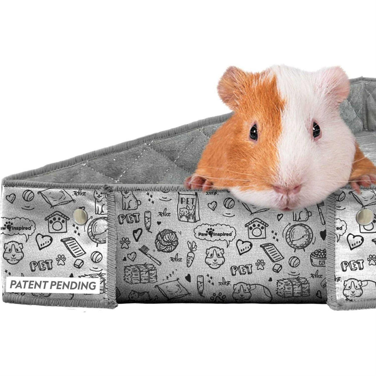 Washable Fleece Guinea Pig Cage Liner & Bedding with Raised Sides Z44057