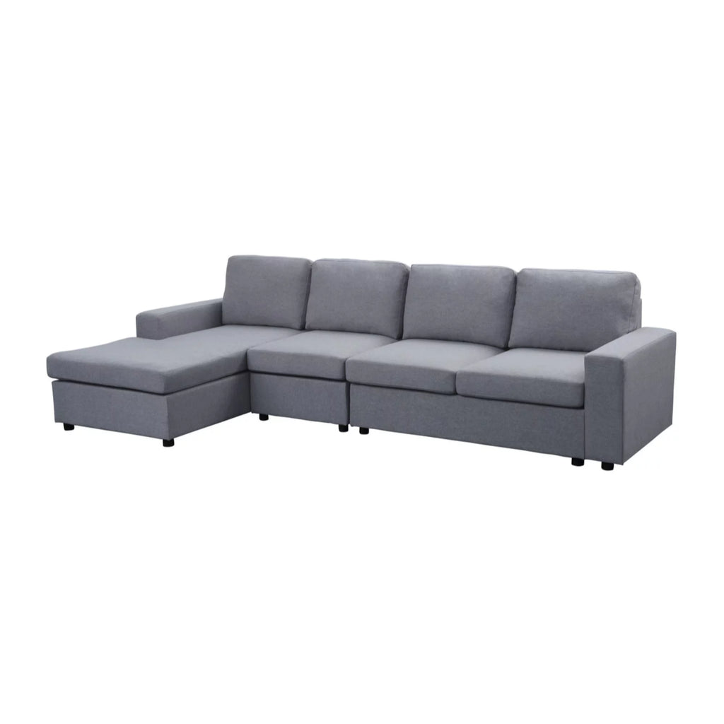 Light Gray Reversible Modular Sectional Sofa Chaise C63897