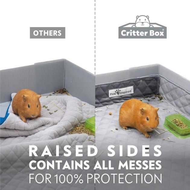 Washable Fleece Guinea Pig Cage Liner & Bedding with Raised Sides Z44057