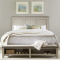 King Storage Bed in Weathered Linen L976