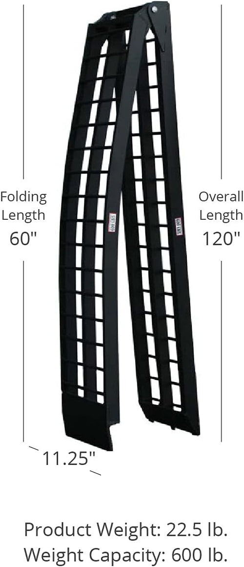 10 FT Folding Arch Ramps, Aluminum Frame, 600 LB Capacity S5312