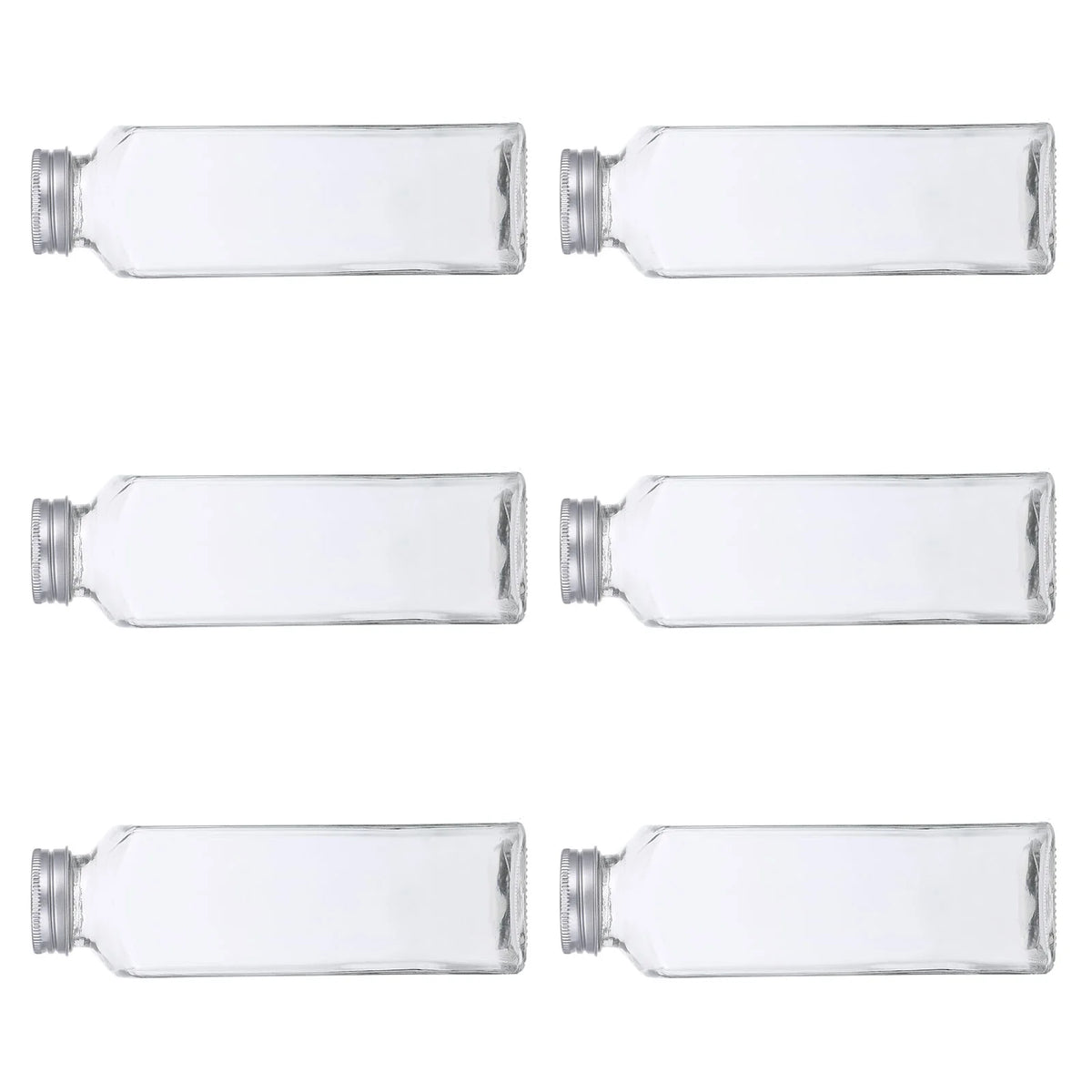 6 Pcs Glass Storage Bottles with Lid X897
