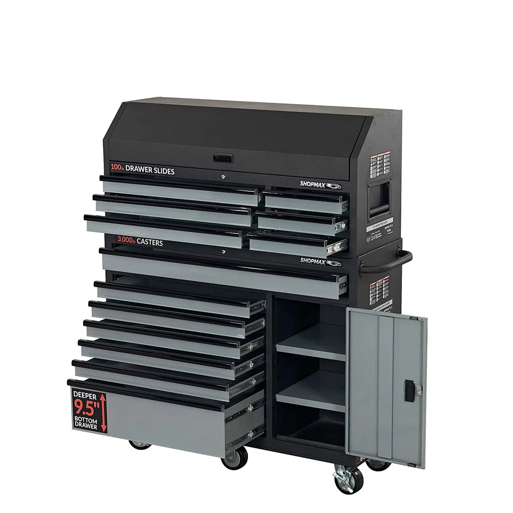 13-Drawer + 1 Door Tool Chest and Rolling Cabinet Combo T8295