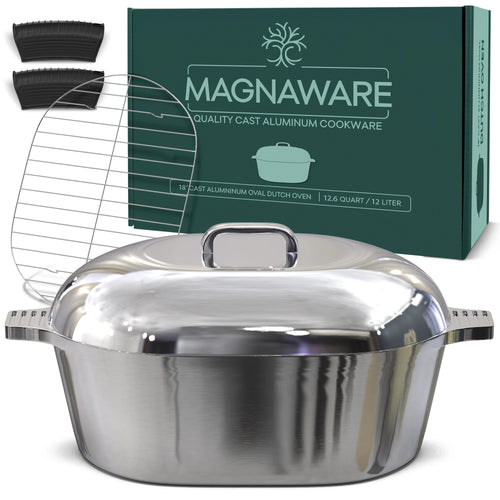 12.6 Quart Cast Aluminum Oval Dutch Oven H686189