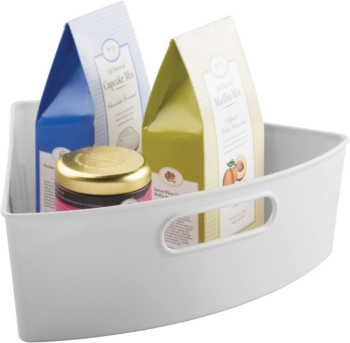 Clear Plastic Lazy Susan Storage Organizer Bins 6 Pack J2108