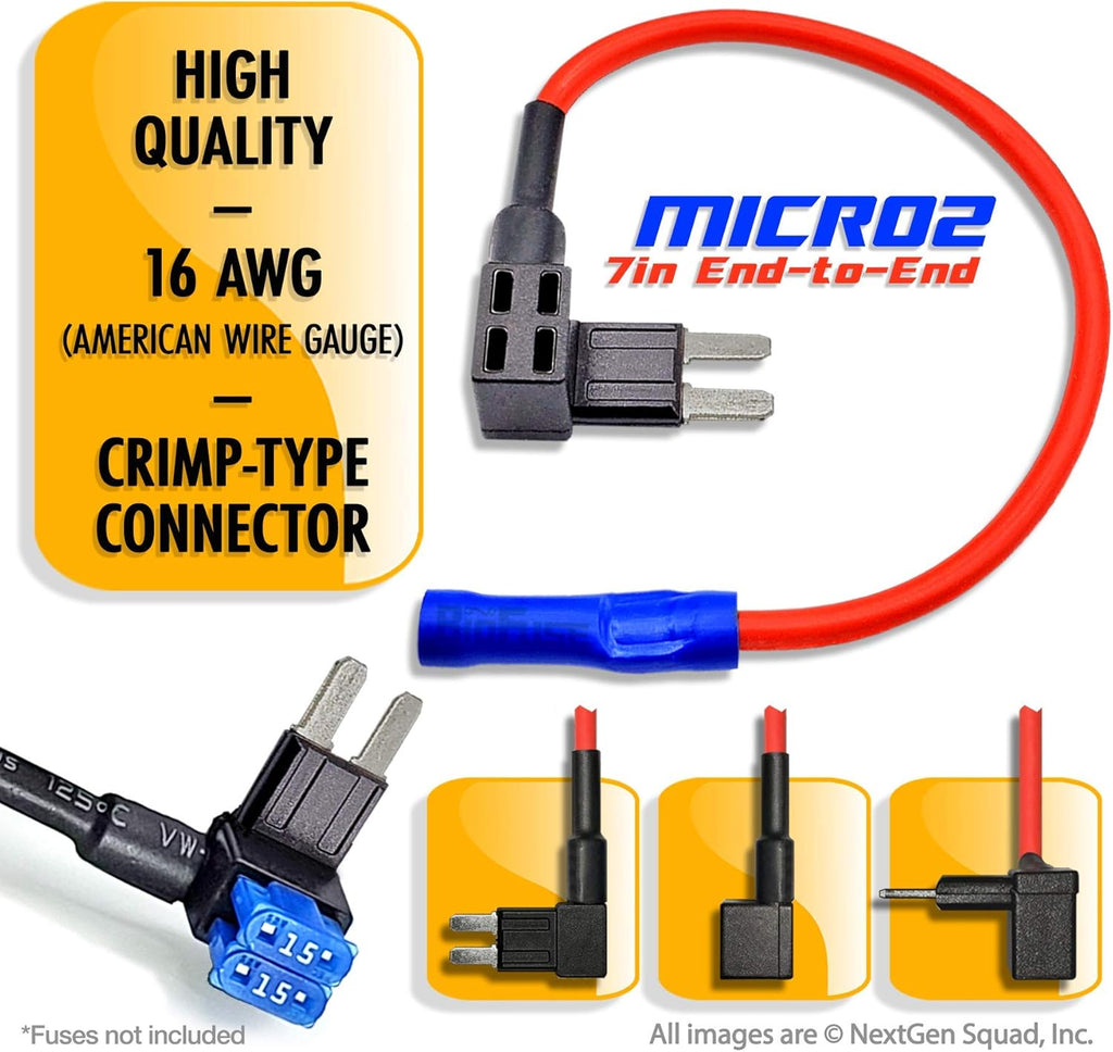 12V Micro2 50 Piece Car Fuse Tap and Holders W39586