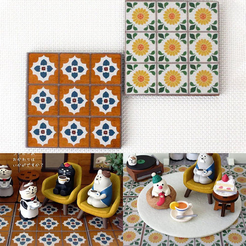 1/6 1/12 Scale Dollhouse Miniature Retro Wooden Floor Decoration V843