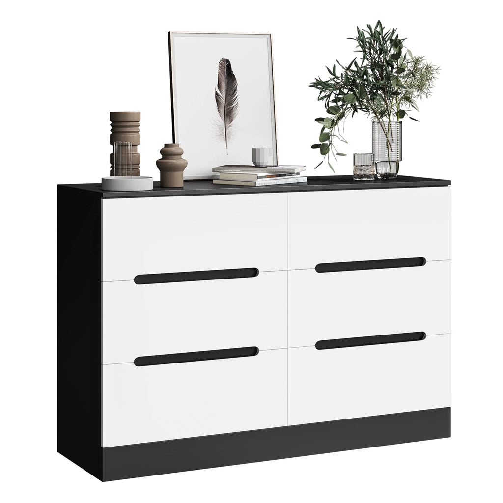 Black & White 6 Drawer Dresser U44362