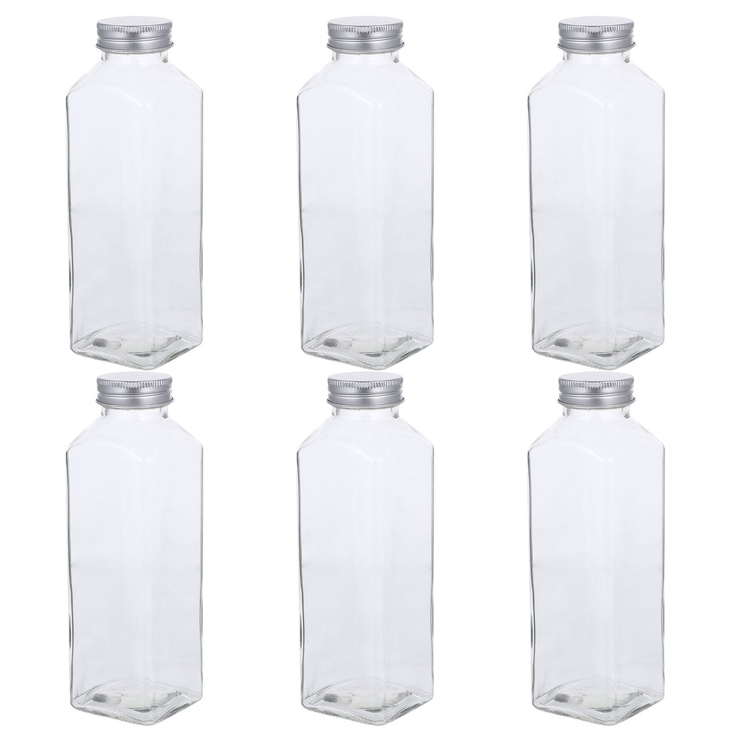 6 Pcs Glass Storage Bottles with Lid X897