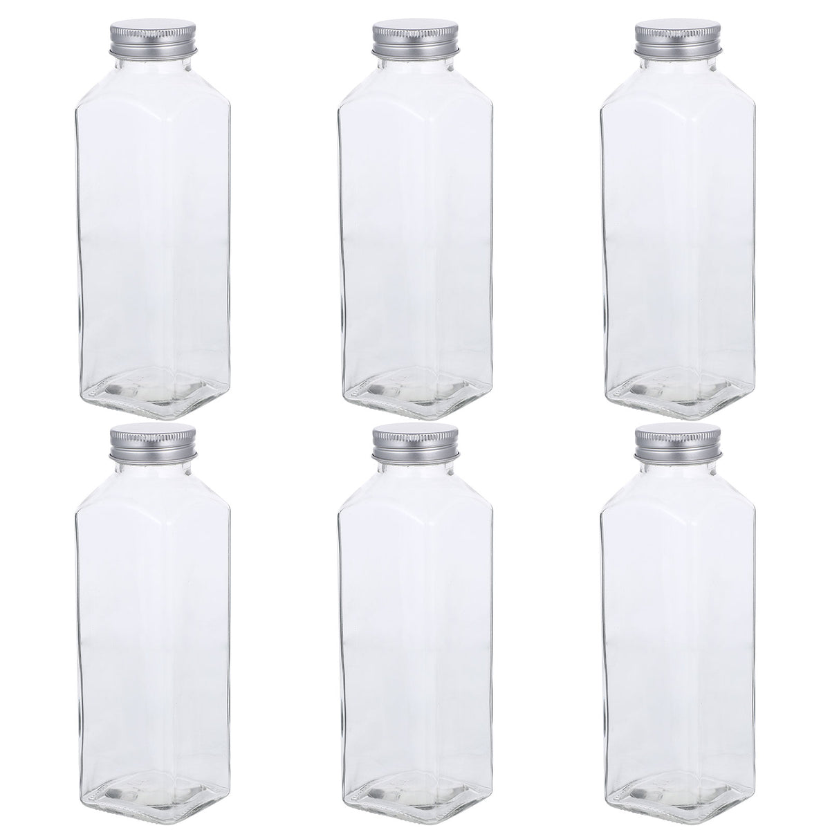 6 Pcs Glass Storage Bottles with Lid X897