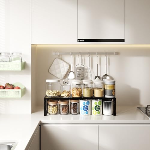 2Packs Black Medium Metal Spice Rack H66026