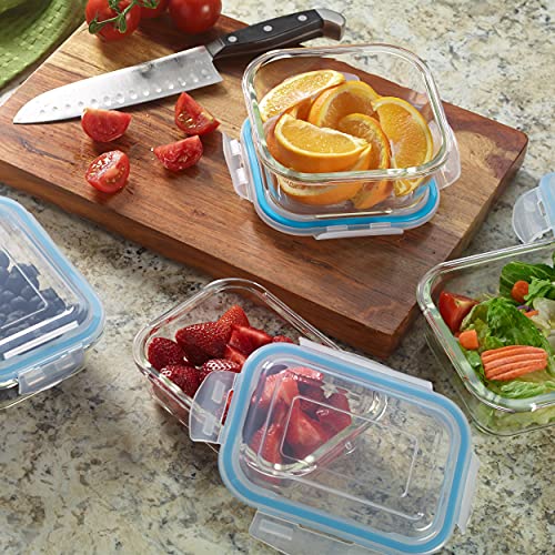 9 Pack Glass Food Storage Containers with Lids Z511771