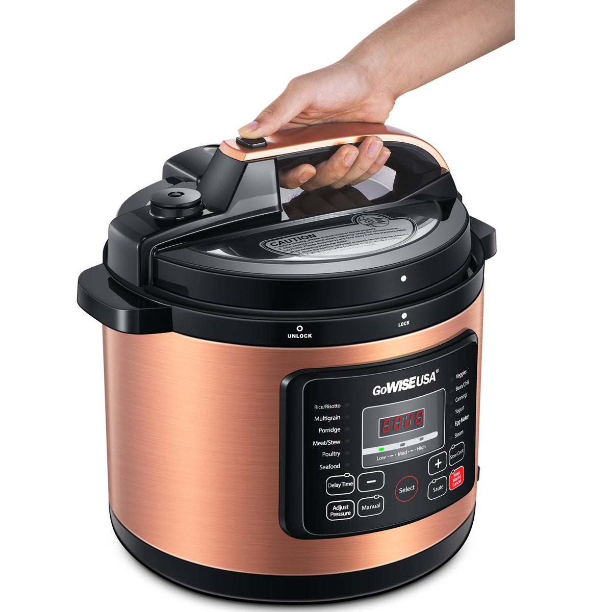 12.5 qt Copper Electric Pressure Cooker Y499601