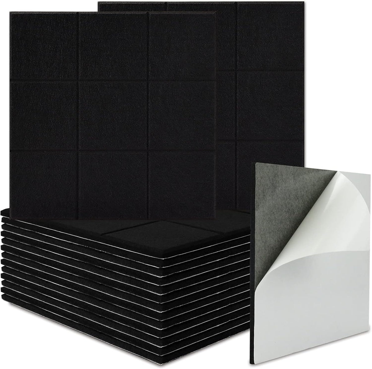 16 Pack Self-adhesive Acoustic Absorption Panels (Shallow Camel) I823420