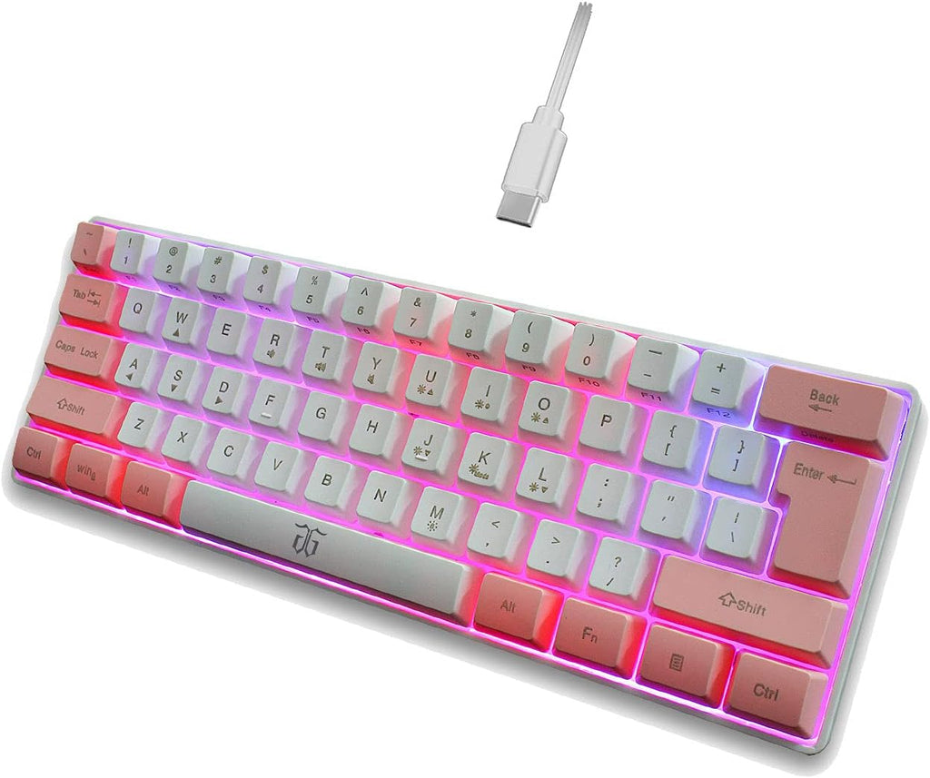 60% Wired RGB Waterproof 61 Keys Gaming Keyboard T64505