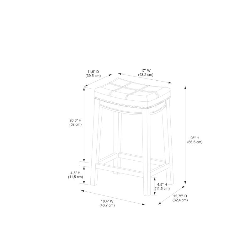 Rustic Brown Wood Counter Stool Q119928