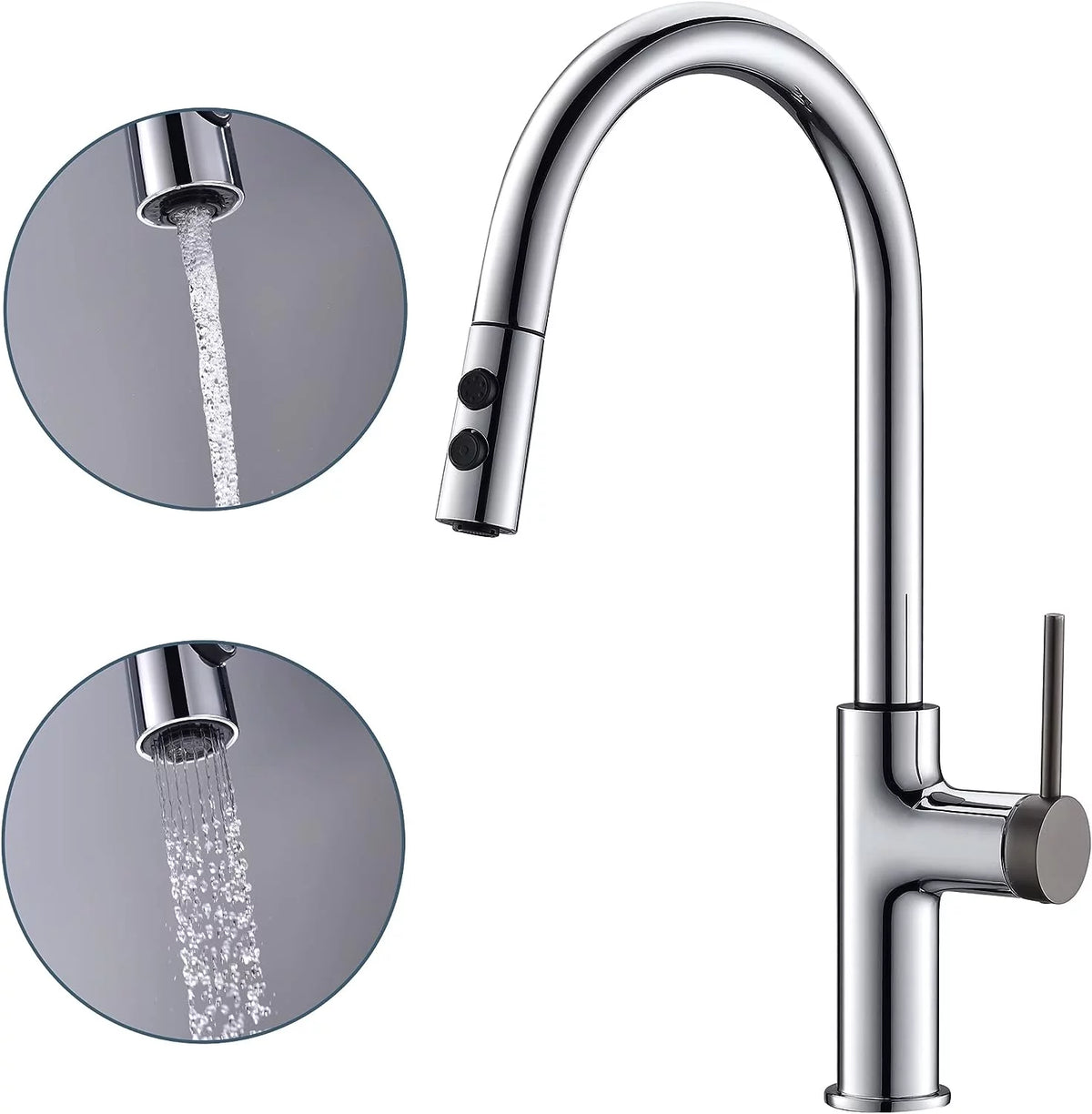 Chrome Pull Down Sprayer Kitchen Faucet M9035