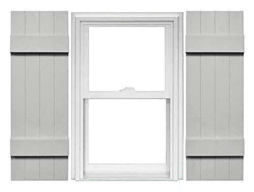 4 Board and Batten Vinyl Shutters 1 Pair 14 x 39 E311
