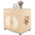 Natural Cat Litter Box Enclosure with Storage Shelf X307