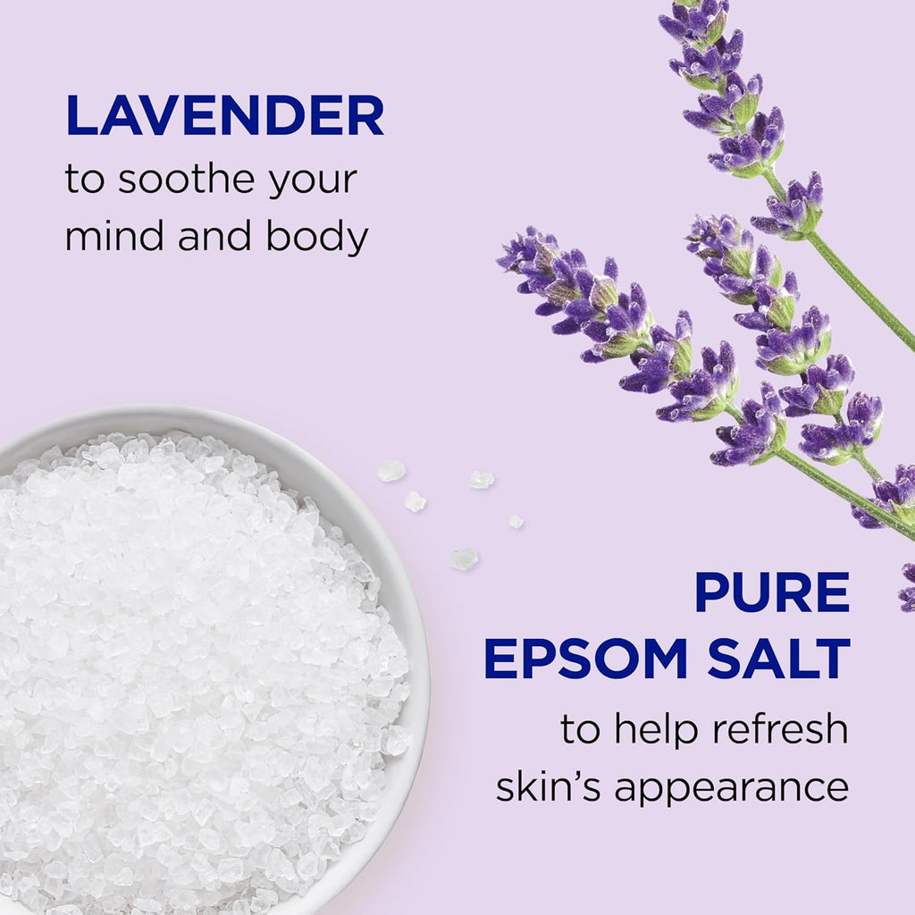 Lavender Epsom Salt Soaking Solution and Foaming Bath Combo Pack N738
