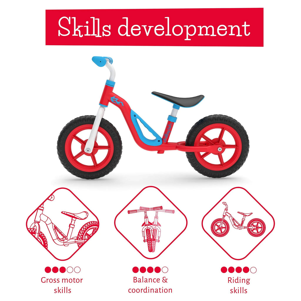 Lightweight Toddler Balance Bike with Carry Handle, Adjustable Seat, 10-inch Wheels, Red U796517