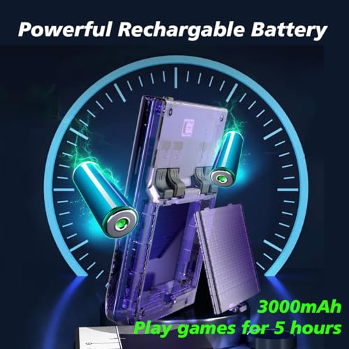 Handheld Gaming Device with 3.5'' IPS Screen, 64G TF Card, Purple L35599