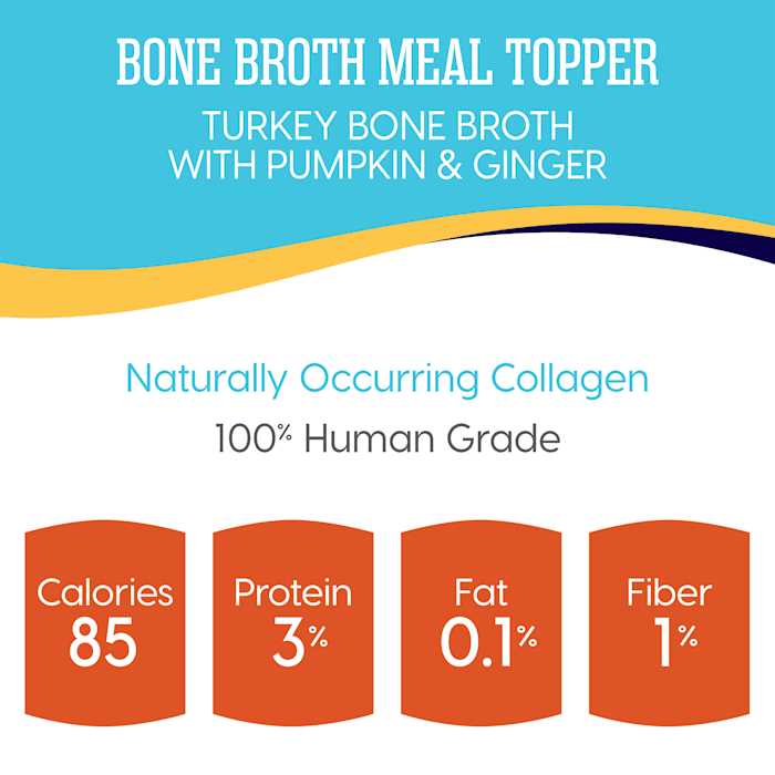 Solid Gold Turkey Bone Broth with Pumpkin & Ginger Dog Food Topper B49899