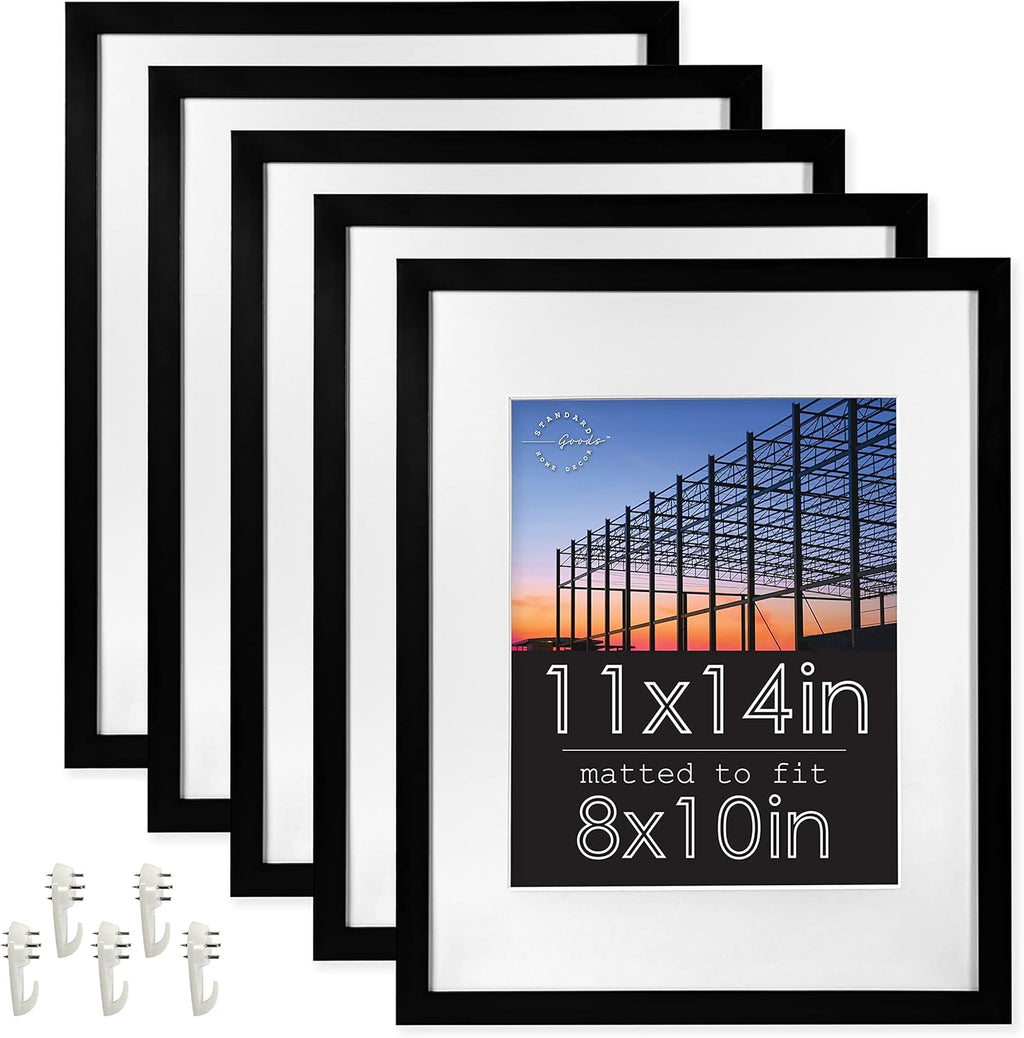 16x20 inch Linear Picture Frame 5-pack Black U7319