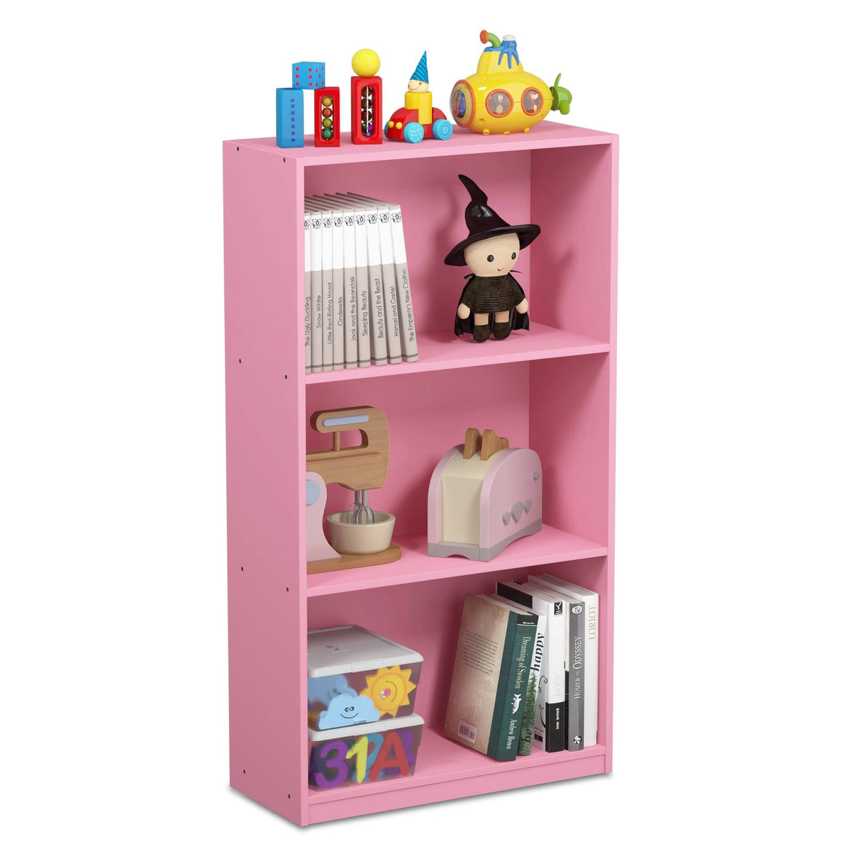 3-Tier Bookcase Storage Shelves Q7286