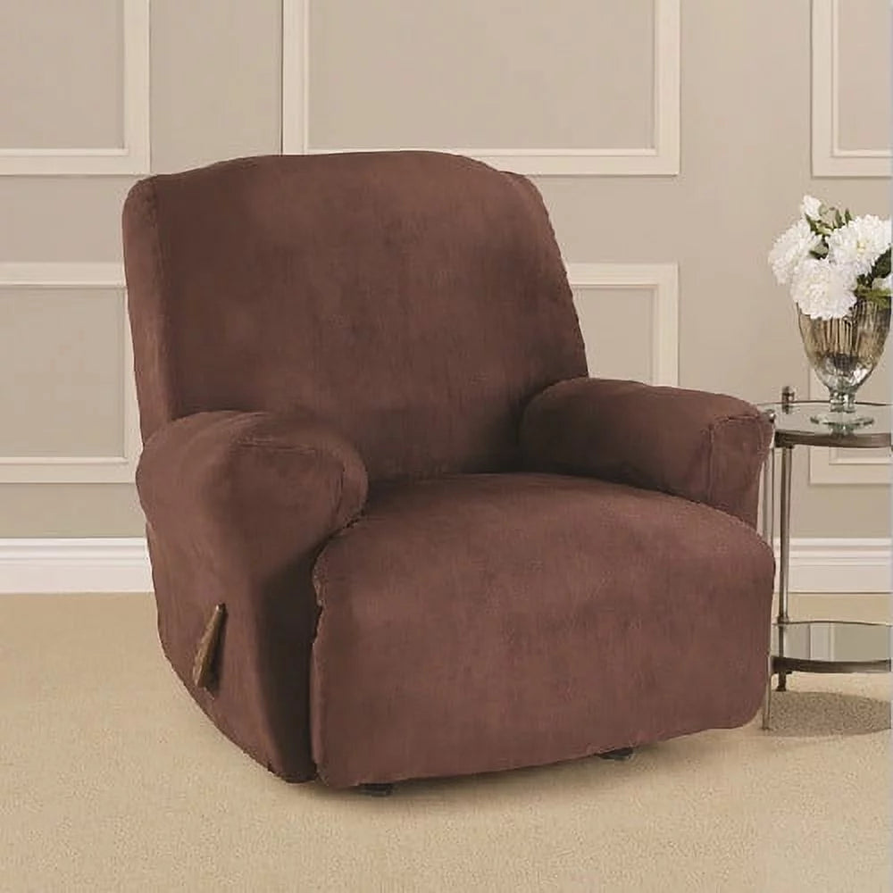 Heavyweight Stretch Suede Recliner Slipcover A9563