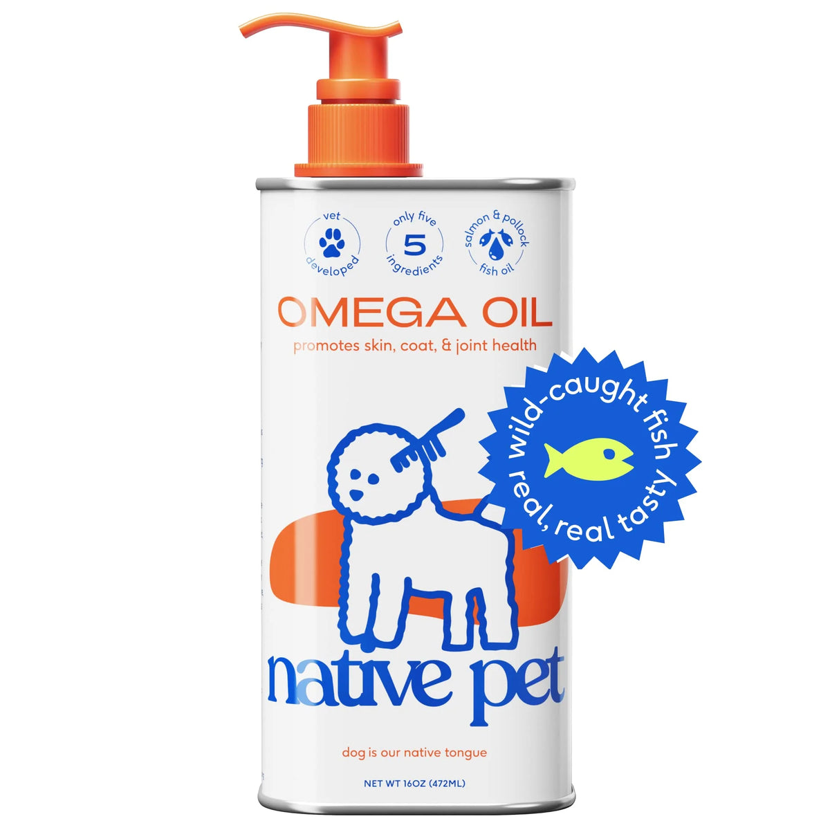 Omega 3 Fish Oil Liquid Pump for Dogs 16 oz G330