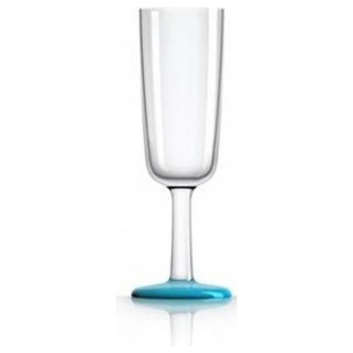 Flute Glass - Vivid Blue Nonslip Base - Pack of 4 I414