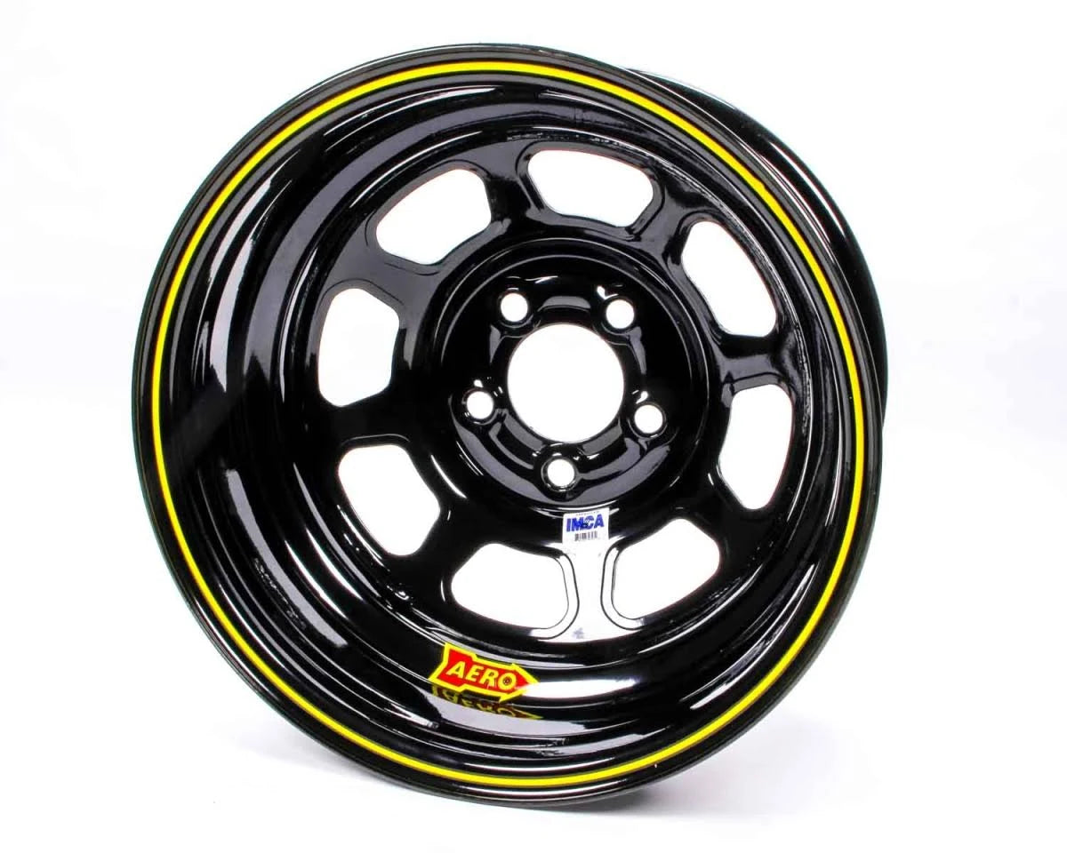 Black 15 x 8 in 5 x 5 in Bolt Circle 2 in Back Spacing Wheel Y413