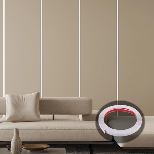Matte Gold 16.4ft x 0.8in Peel and Stick Wall Trim A221